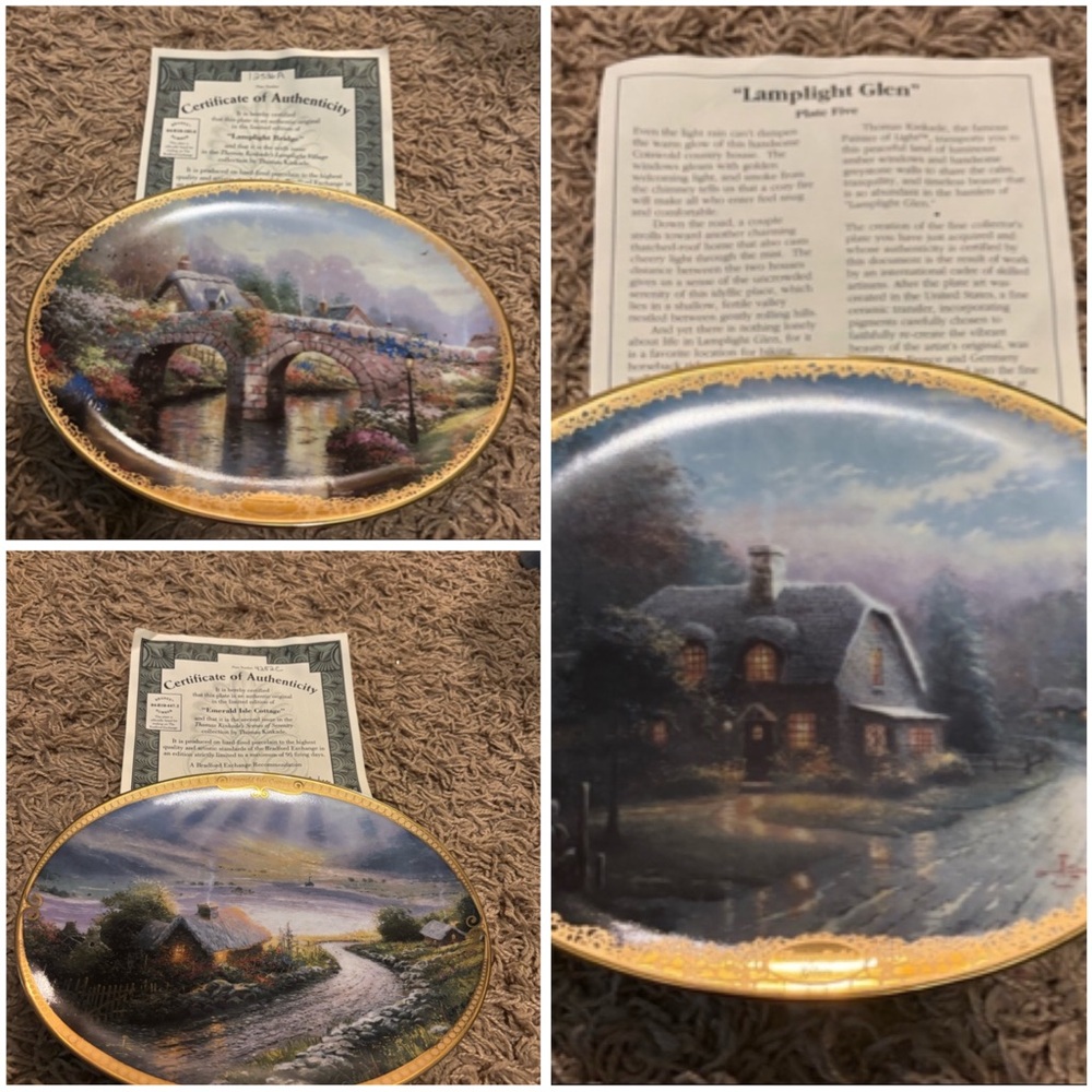 Thomas Kinkade decorative plates